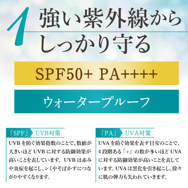 強い紫外線からしっかり守る